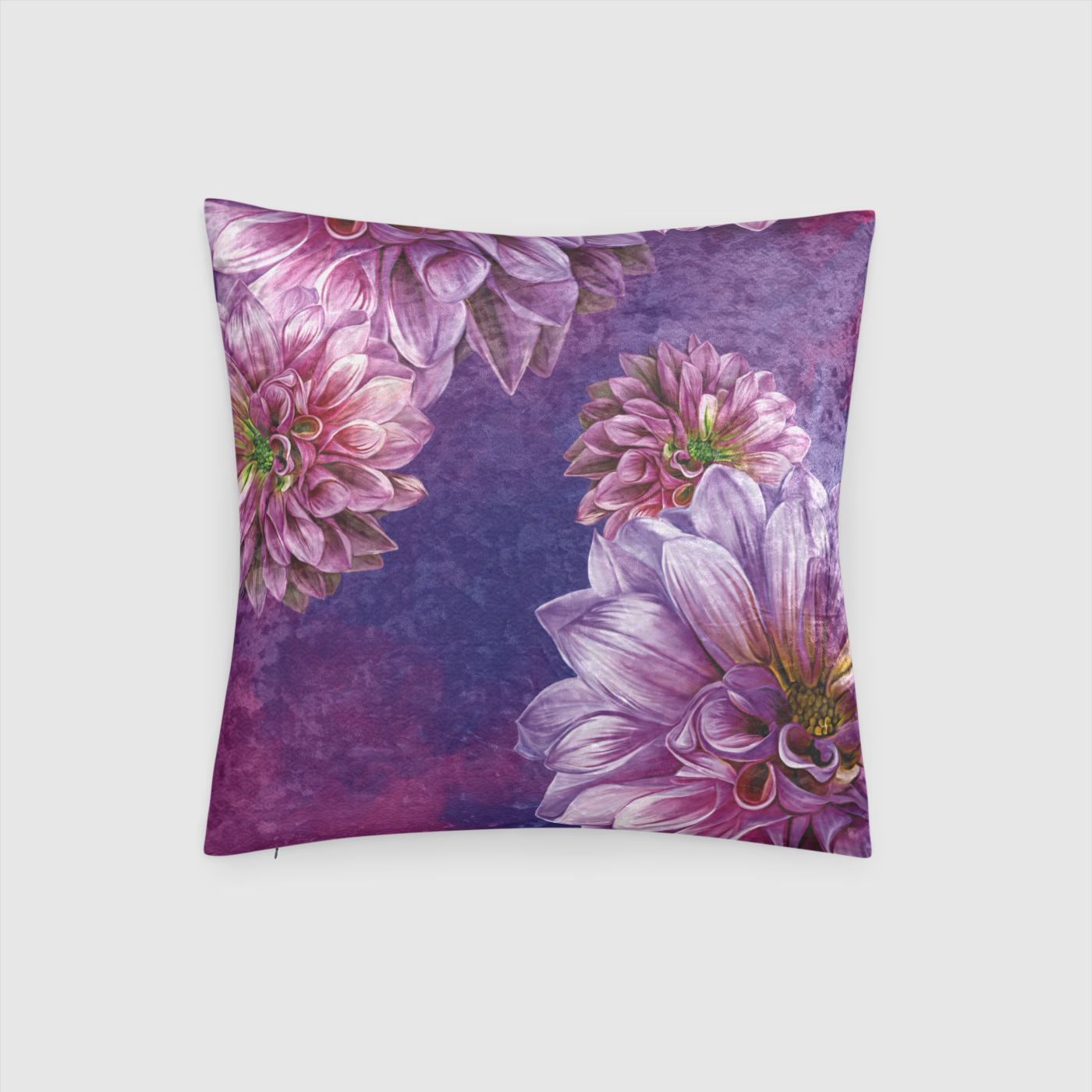 Dahlia Crushed Velvet Throw Pillow