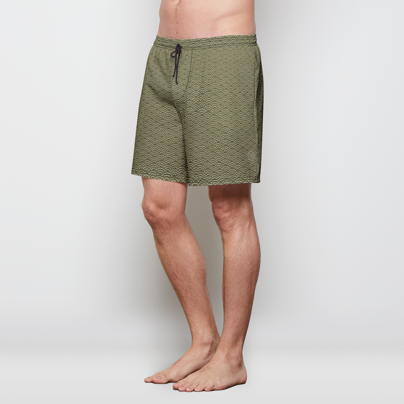 Matcha Wave Mens Swim Trunks