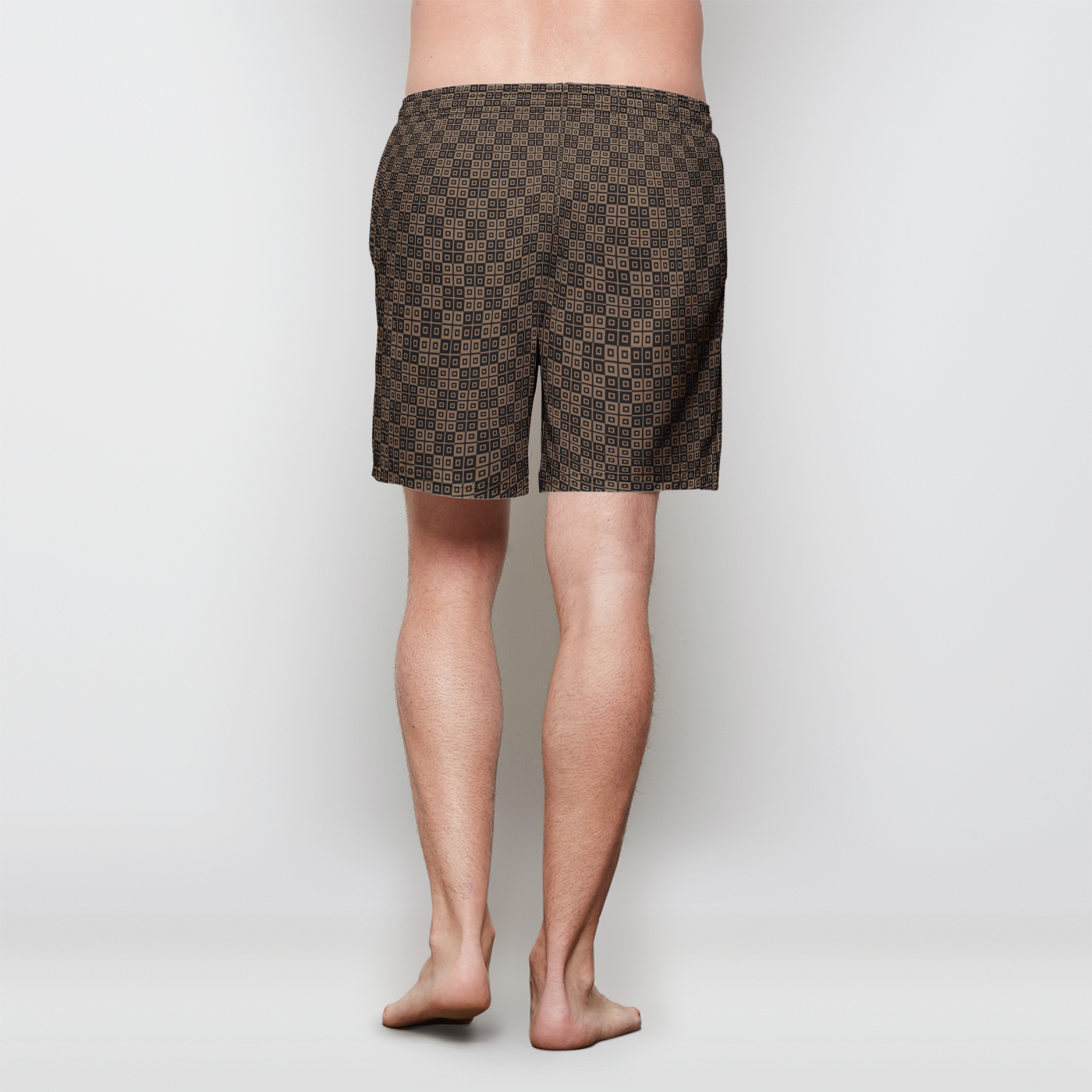 Checkmate Brown Mens Swim Trunks