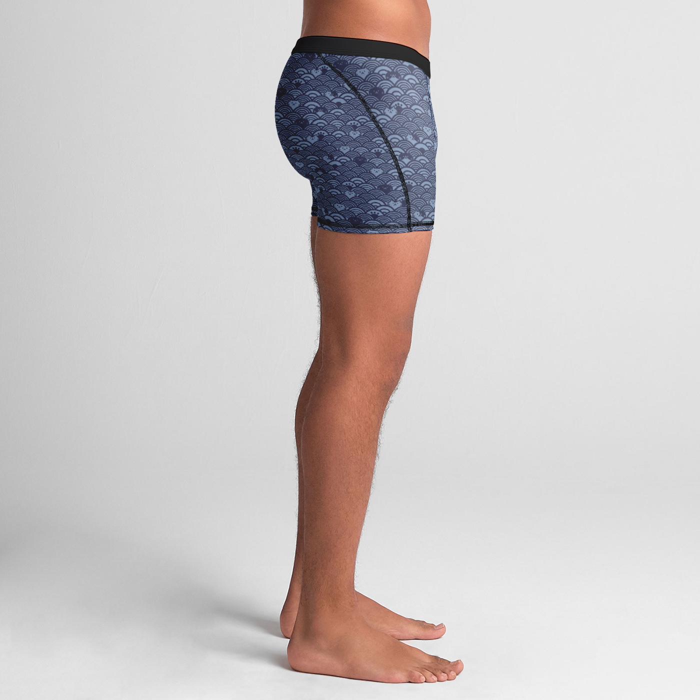 Cat Wave Blue Boxer Briefs