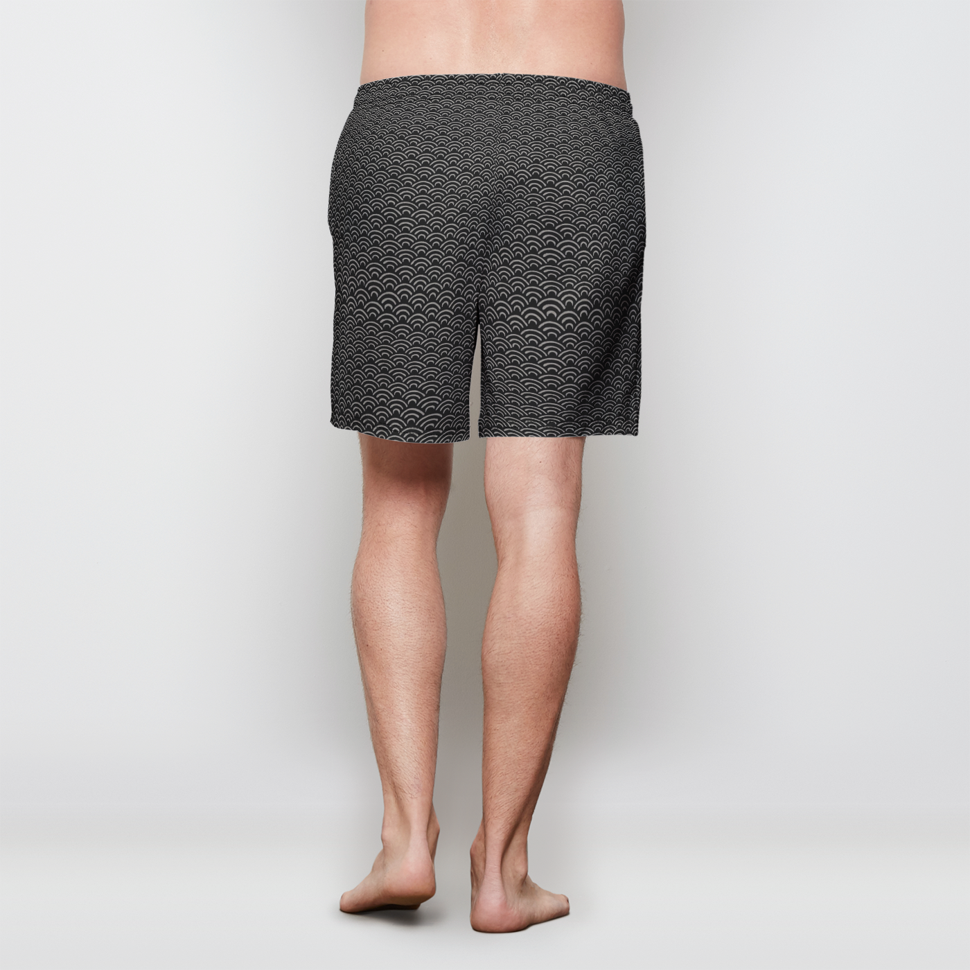 Black Waves Mens Swim Trunks