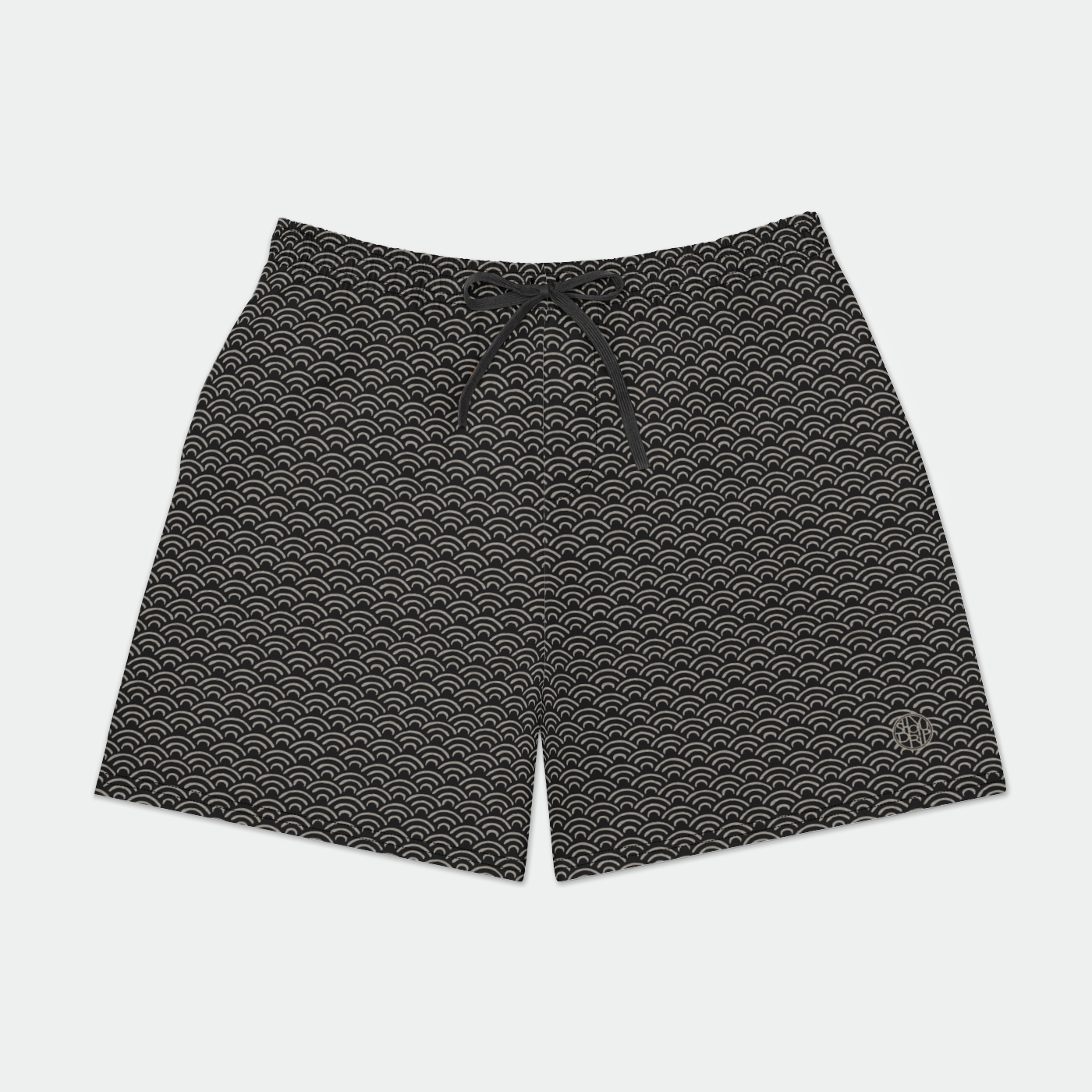 Black Waves Mens Swim Trunks