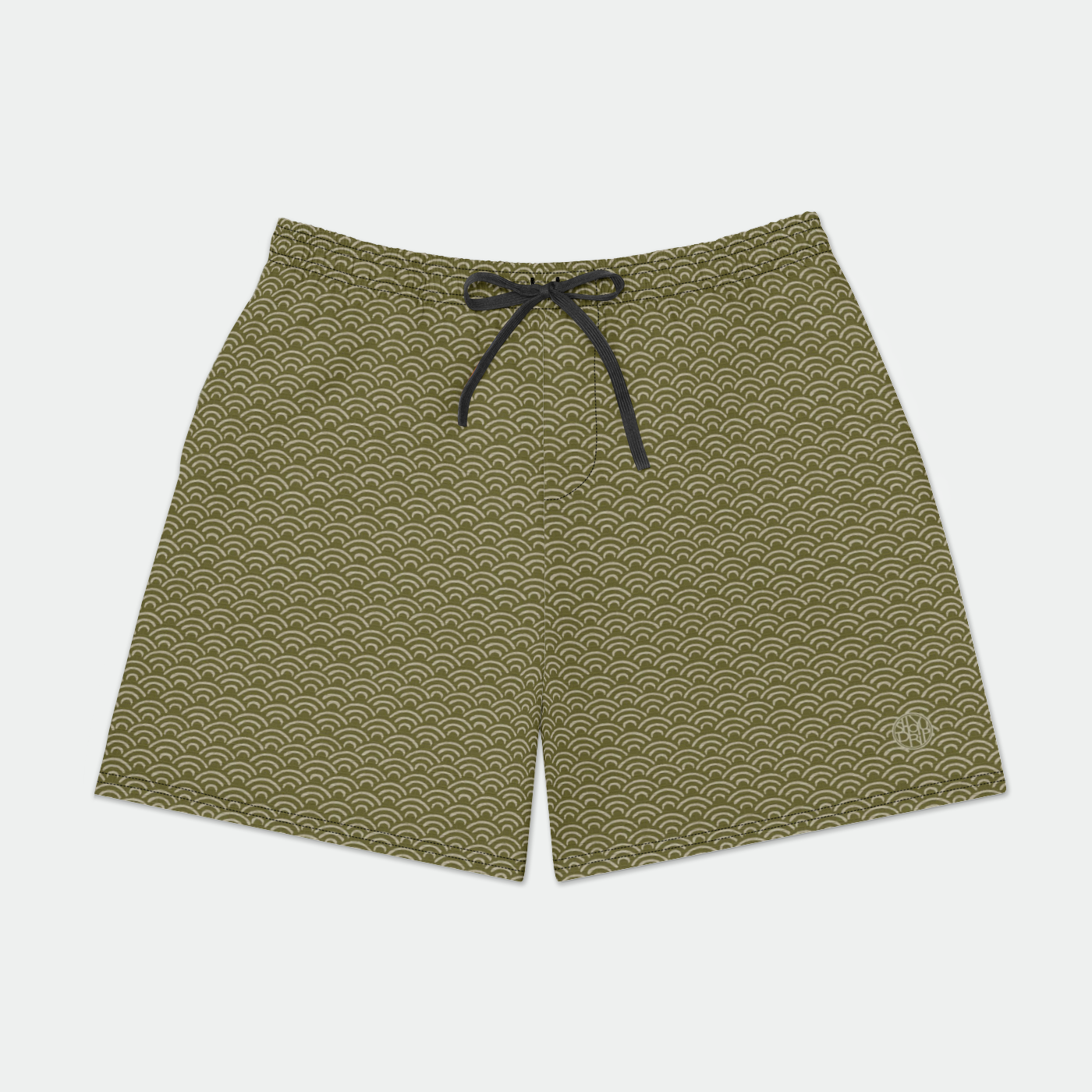 Matcha Wave Mens Swim Trunks