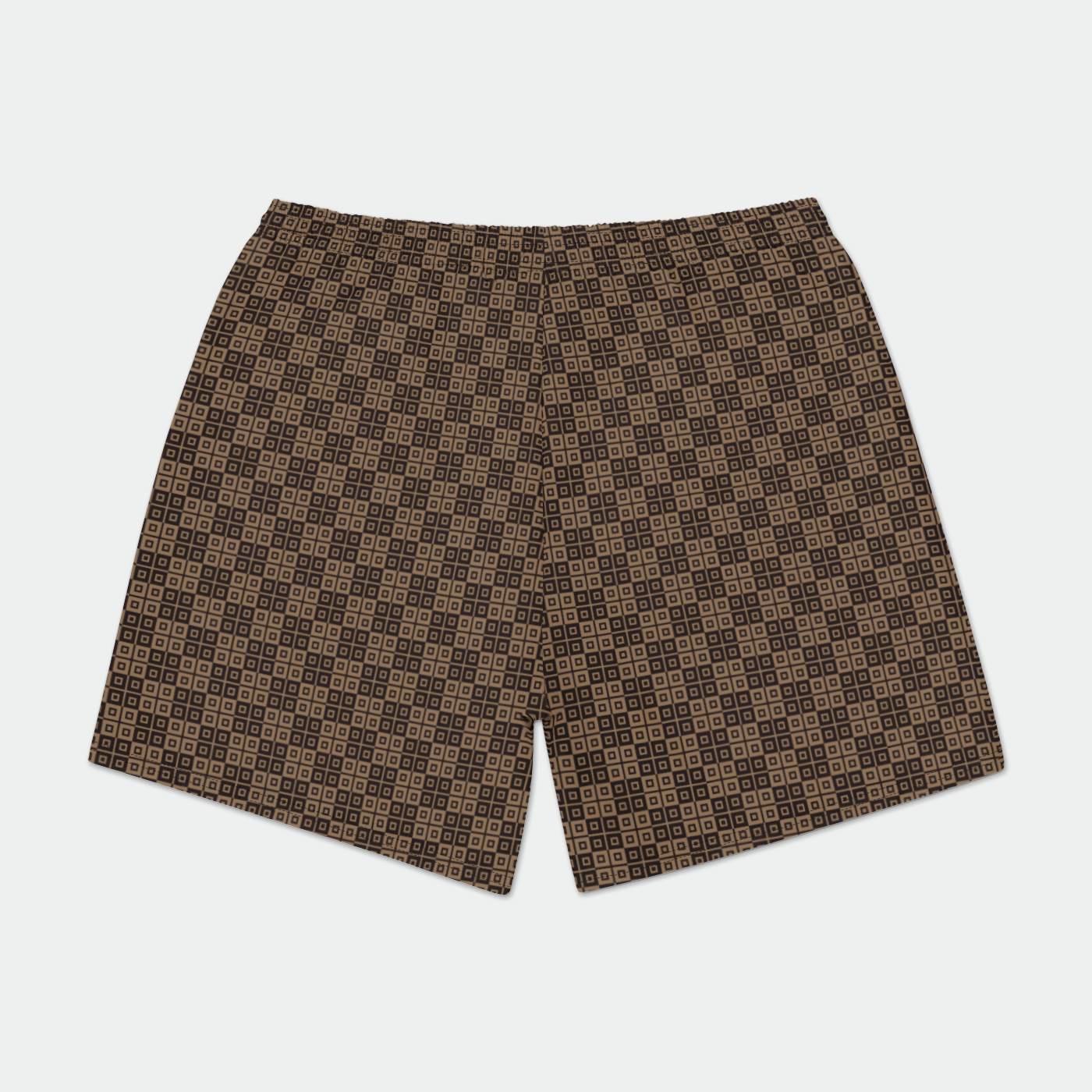 Checkmate Brown Mens Swim Trunks