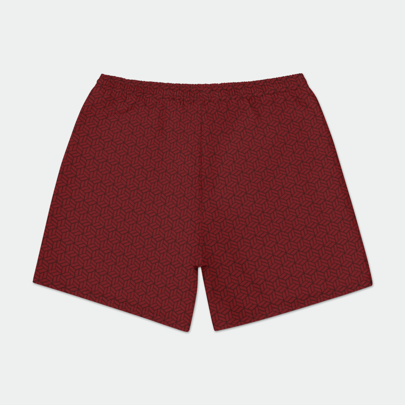 Red Ajiro Mens Swim Trunks