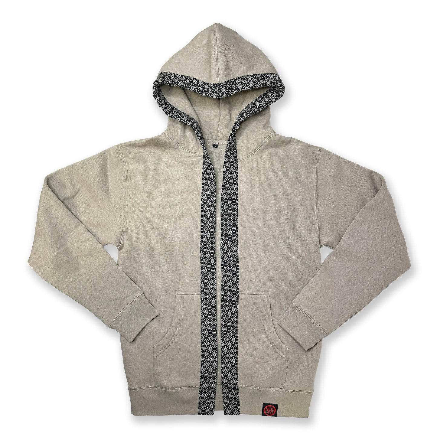 Asanoha Star on Urban Grey Happi Hoodie (Instock)