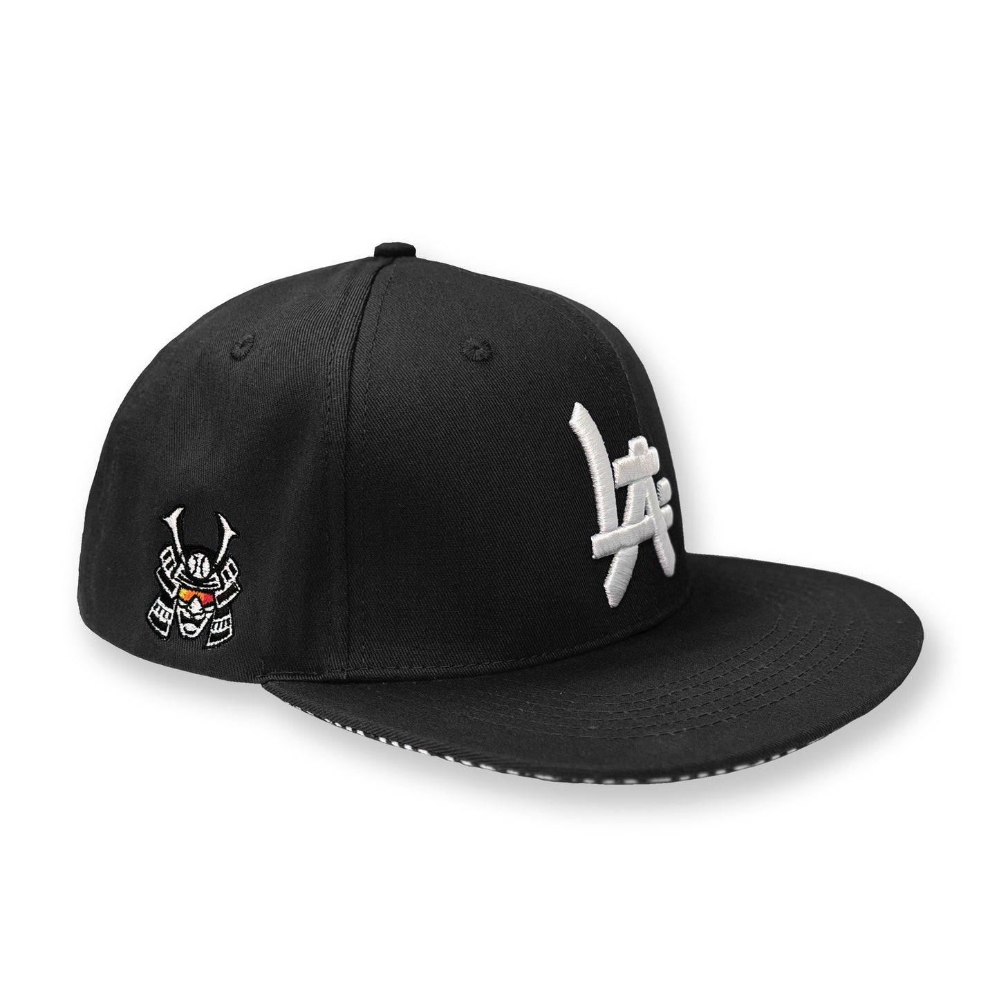 Black LA JA Flatbill Snapback Hat