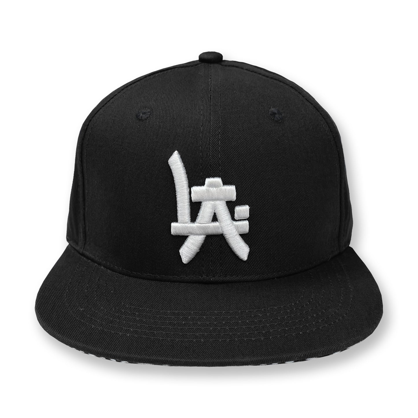 Black LA JA Flatbill Snapback Hat