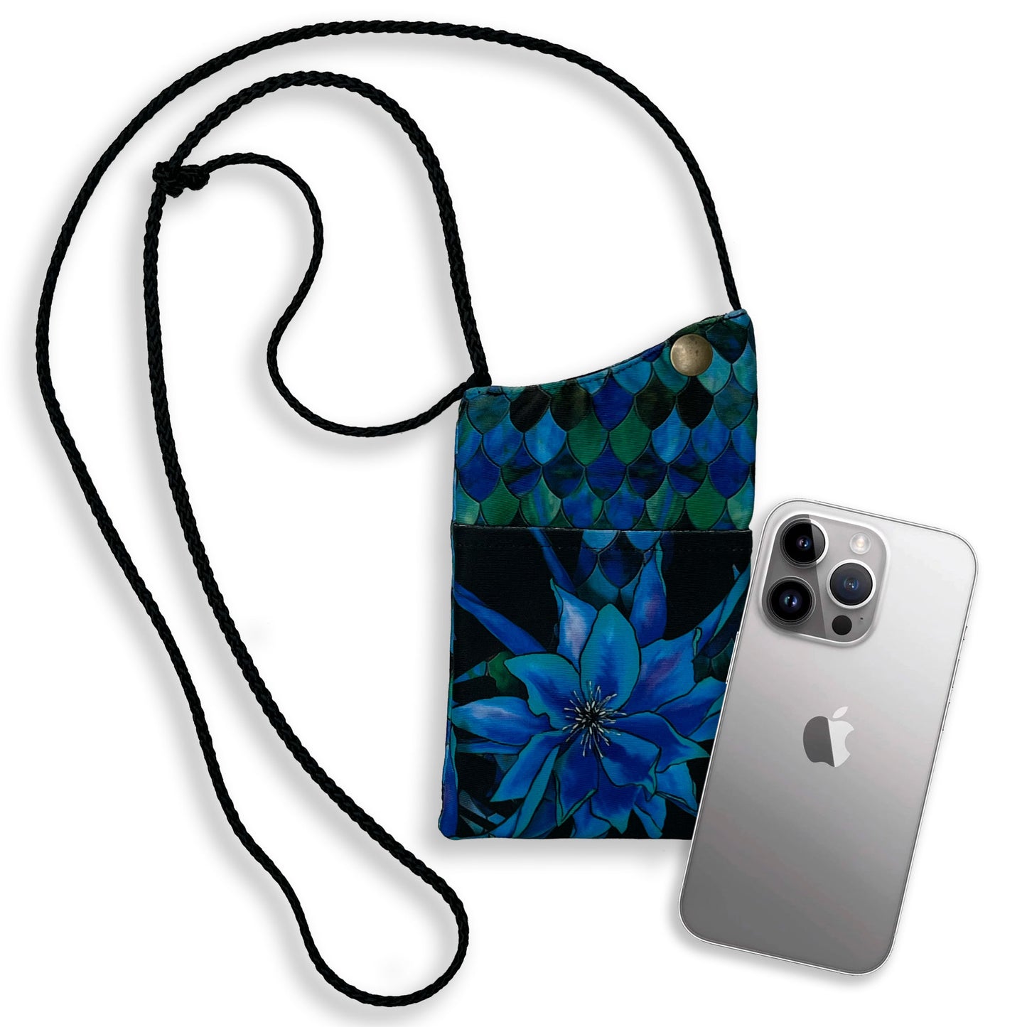 Blue Flower Phone Sling 2