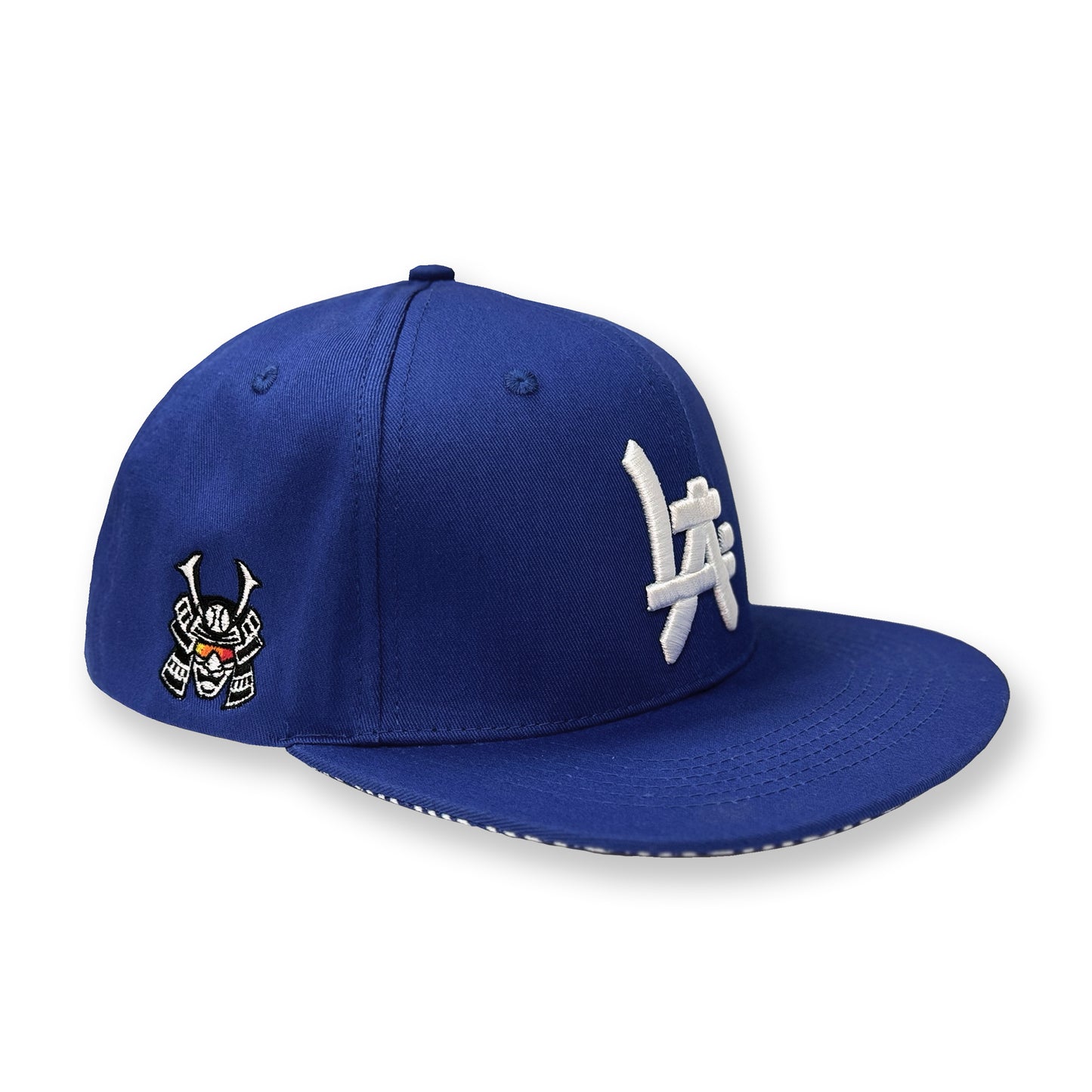 Blue LA JA Flatbill Snapback Hat