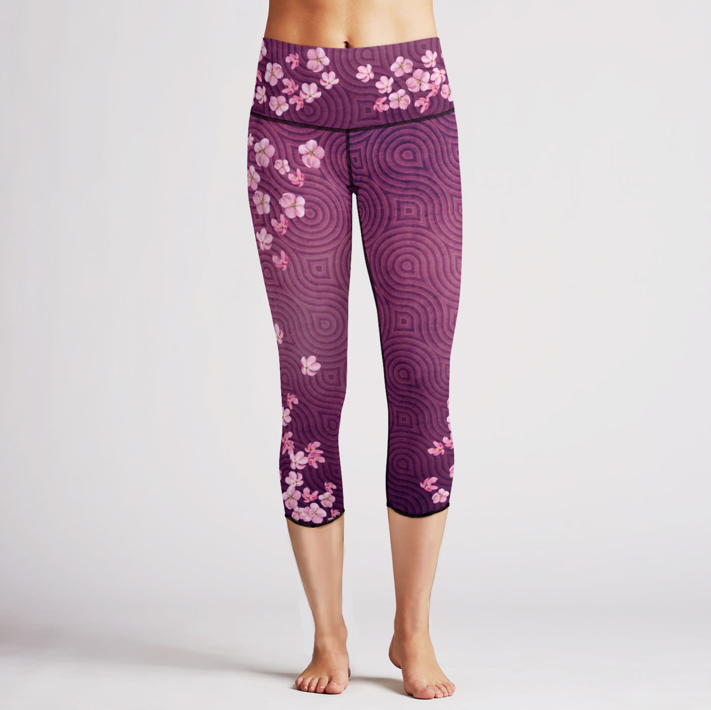 Zen Sakura High Waist Reversible Capris