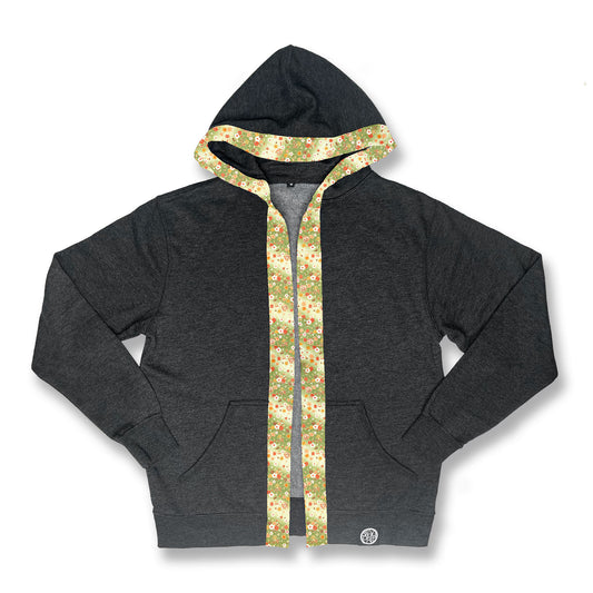 Womens Green Temari Lightweight Happi Hoodie