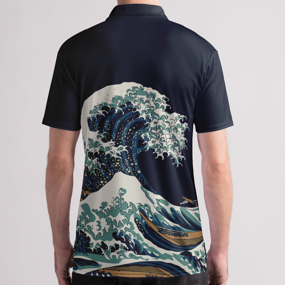 Great Wave Mens Polo Shirt