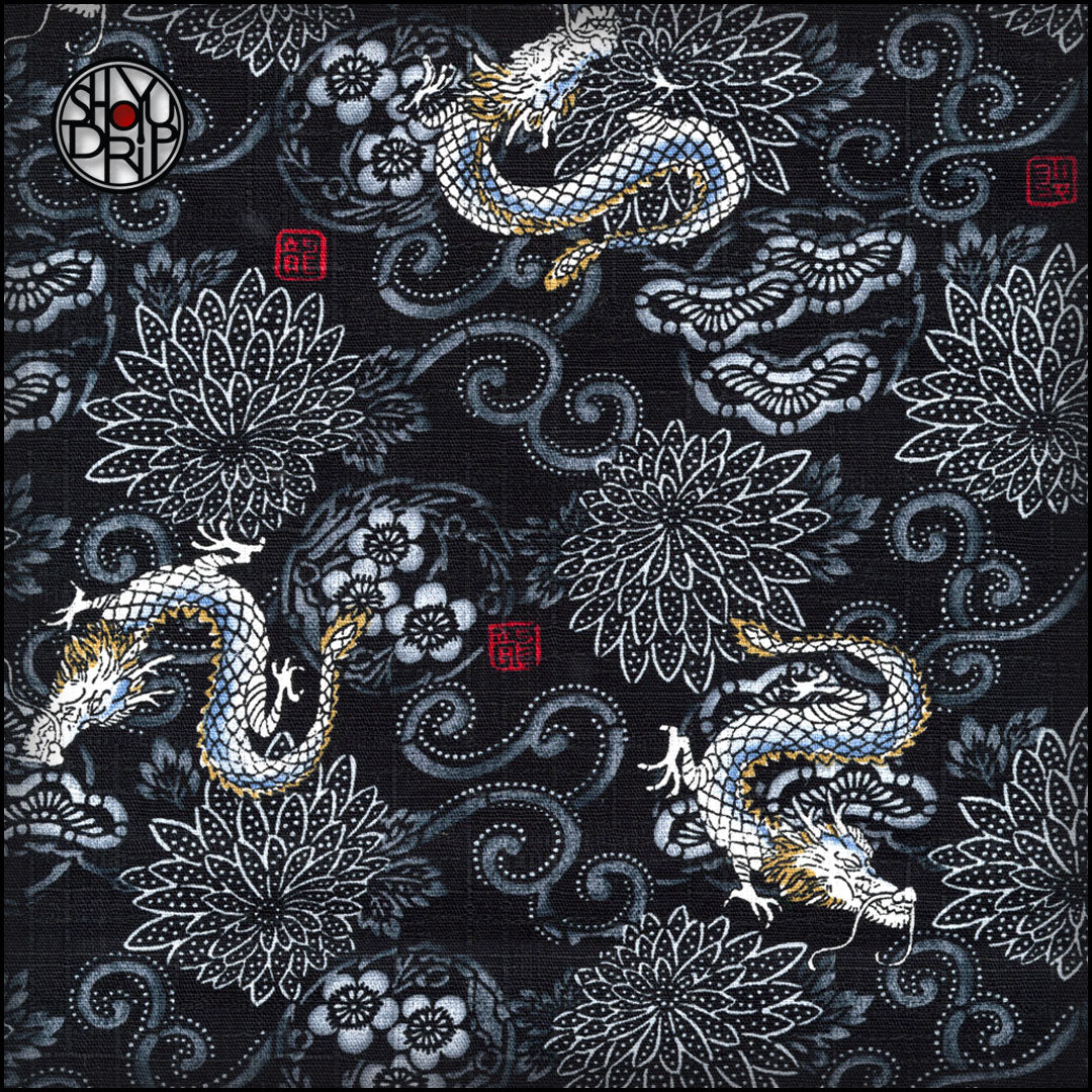 Indigo Dragon Beach Towel 