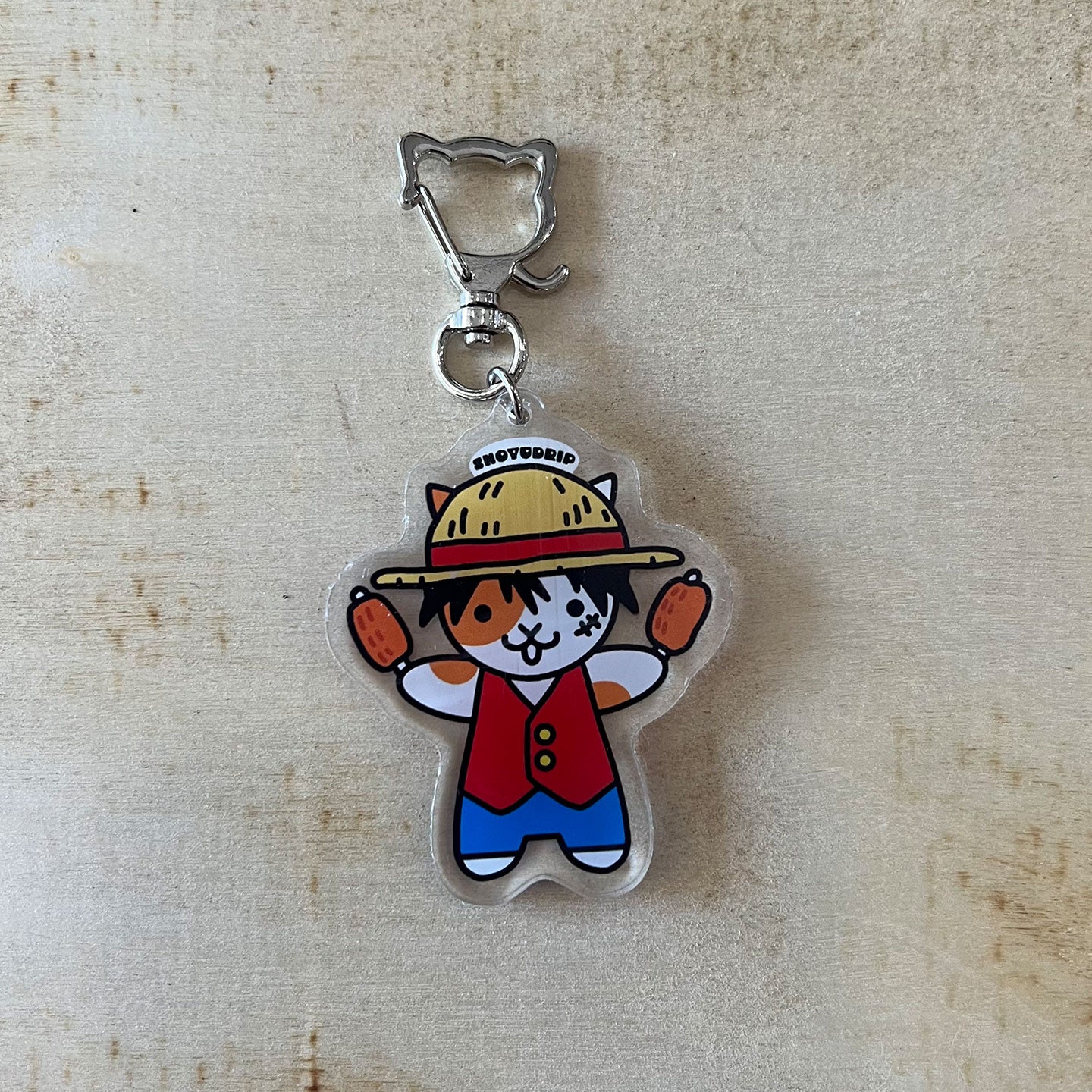 Luffy Cat Keychain