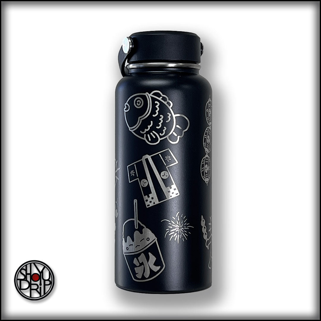 Matsuri Black 32oz Wide Mouth Water Bottle