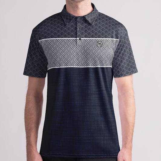 Navy Diamond Mens Polo Shirt