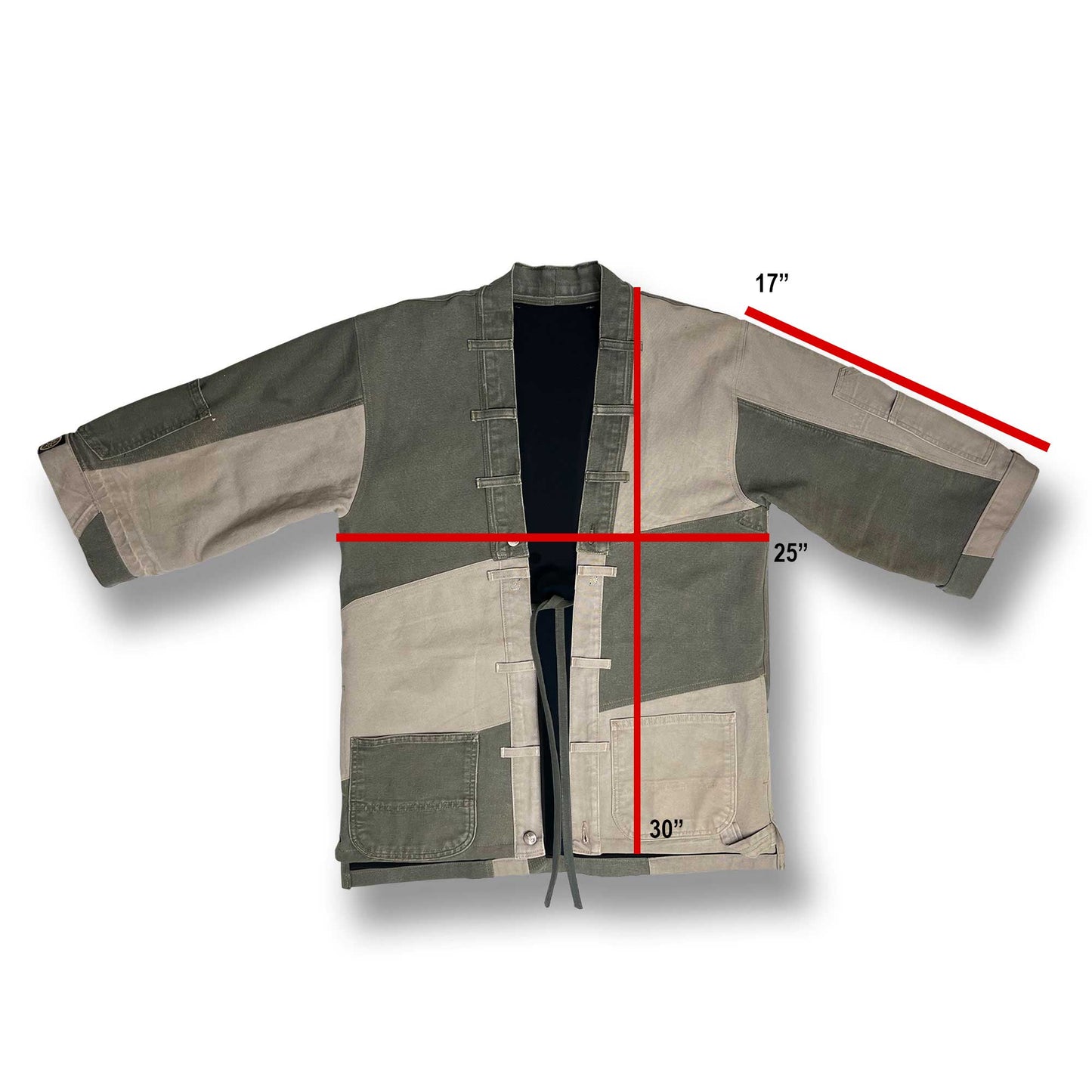 Chevron Olive and Grey Happi Coat
