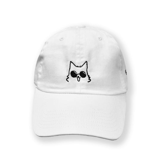 Gojo Cat on White Dad Hat