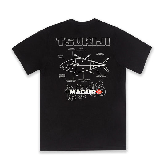 Tsukiji Black Cotton T-Shirt