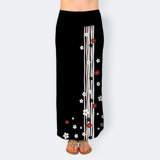 Sakura Stripes Ankle Length Skirt