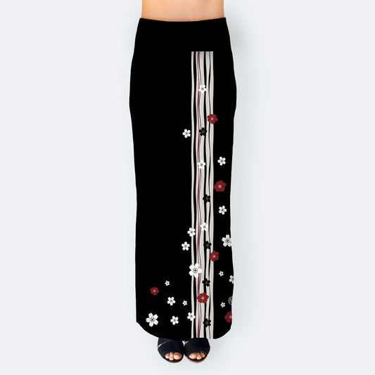 Sakura Stripes Maxi Skirt