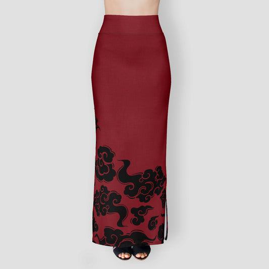 Red Izumo Maxi Skirt