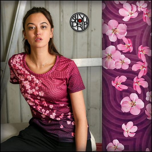 Zen Sakura Womens  Scoop Neck T-Shirt