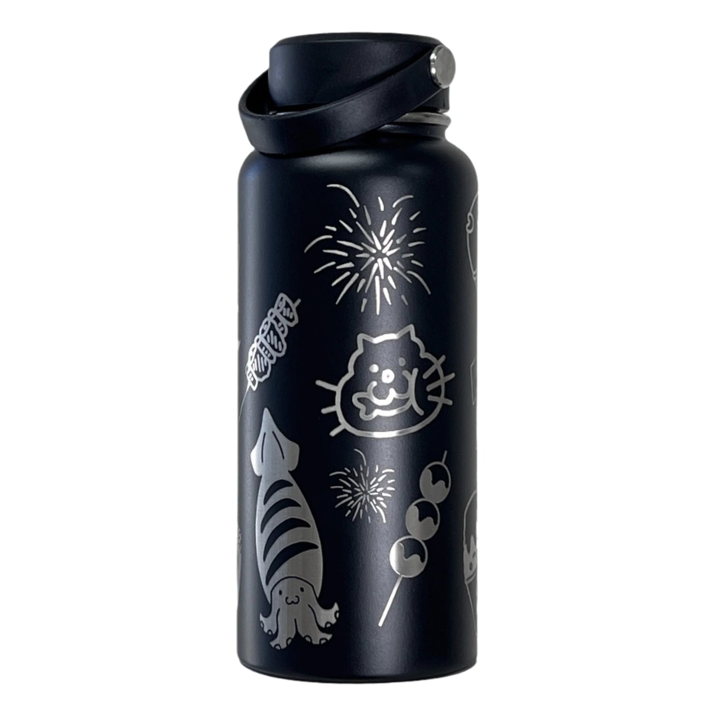 Matsuri Black 32oz Wide Mouth Water Bottle