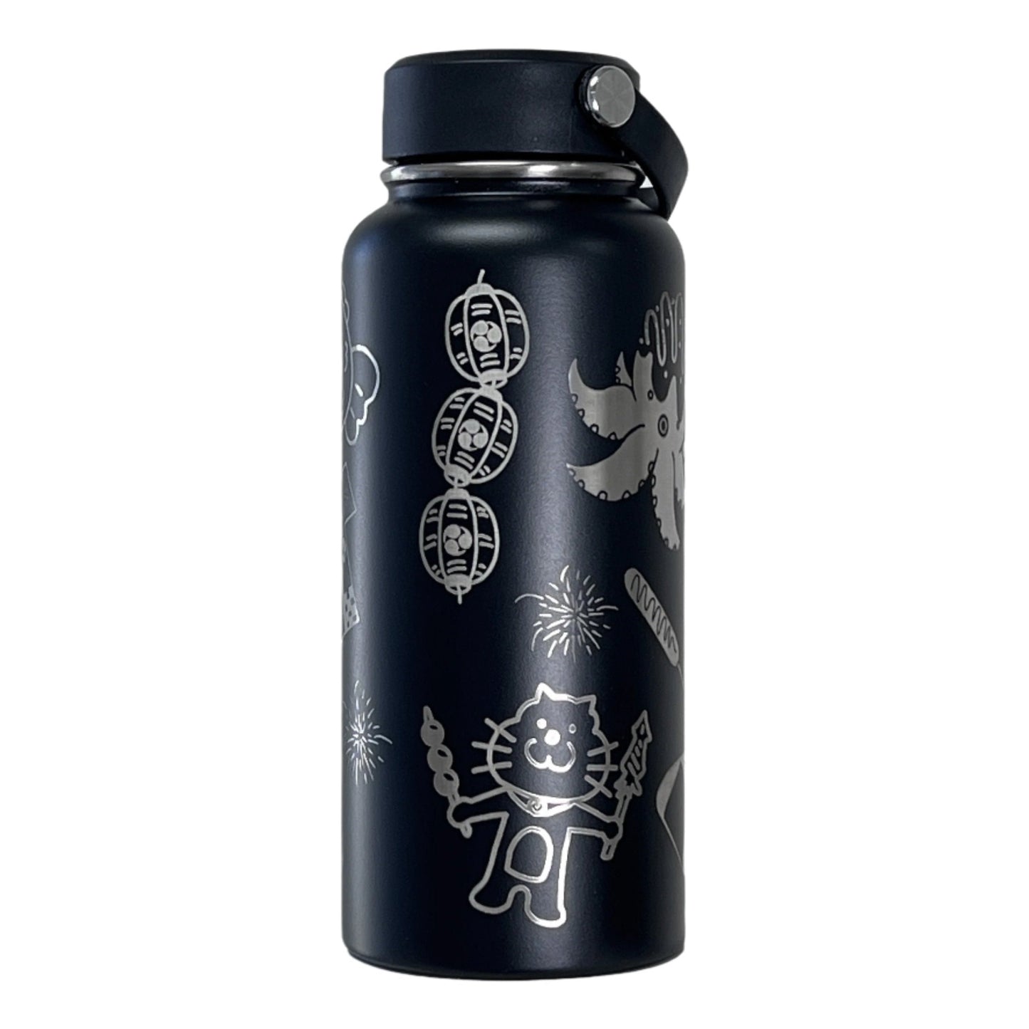 Matsuri Black 32oz Wide Mouth Water Bottle