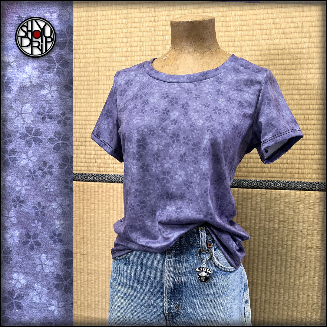 Violet Sakura Storm Scoop Neckk T-Shirt