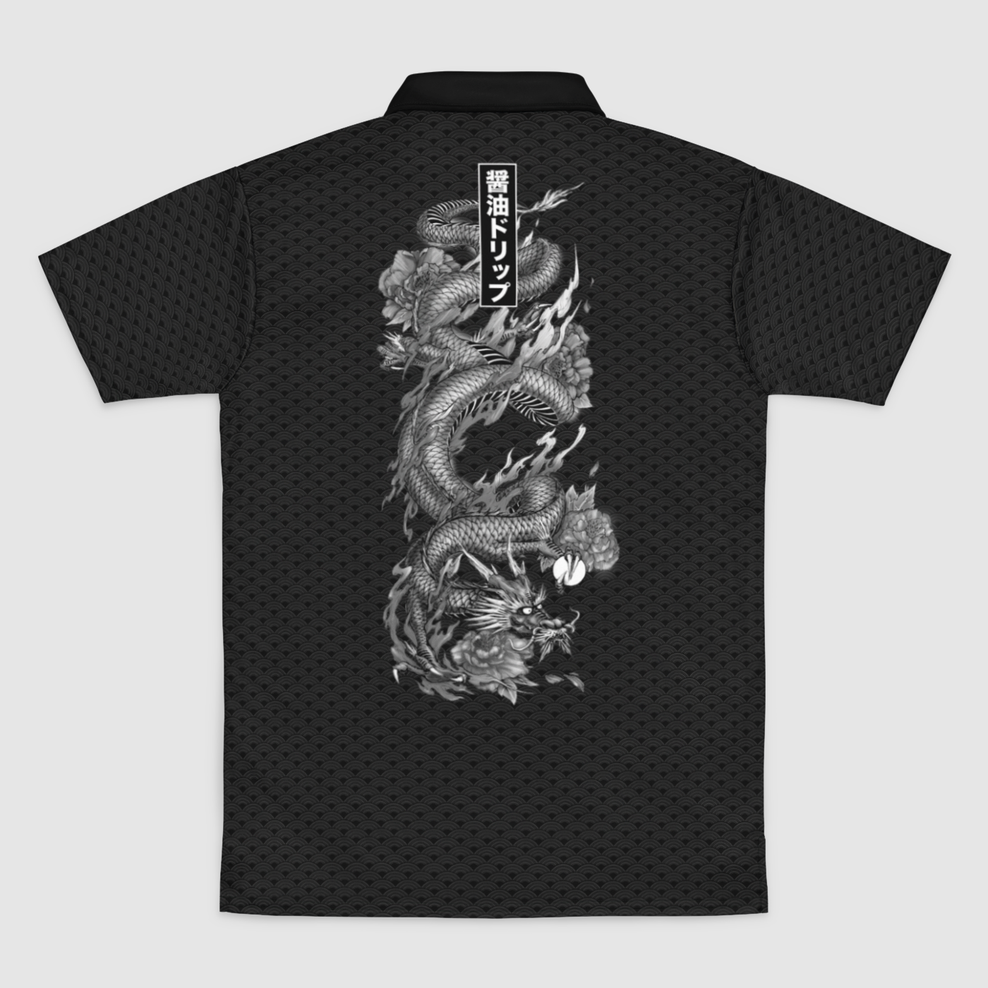 Black Dragon Mens Polo Shirt