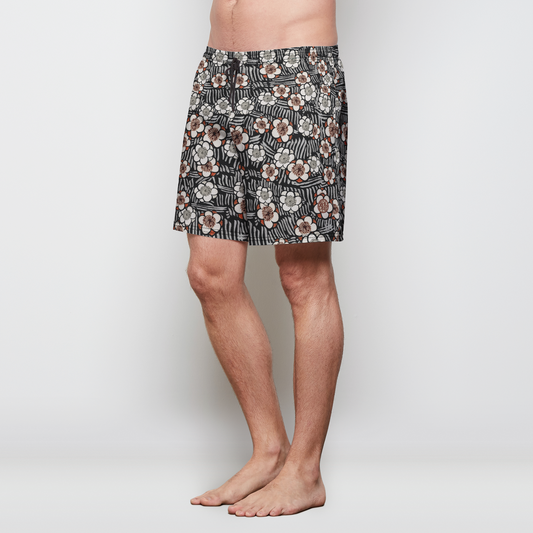 Retro Sakura Mens Swim Trunks