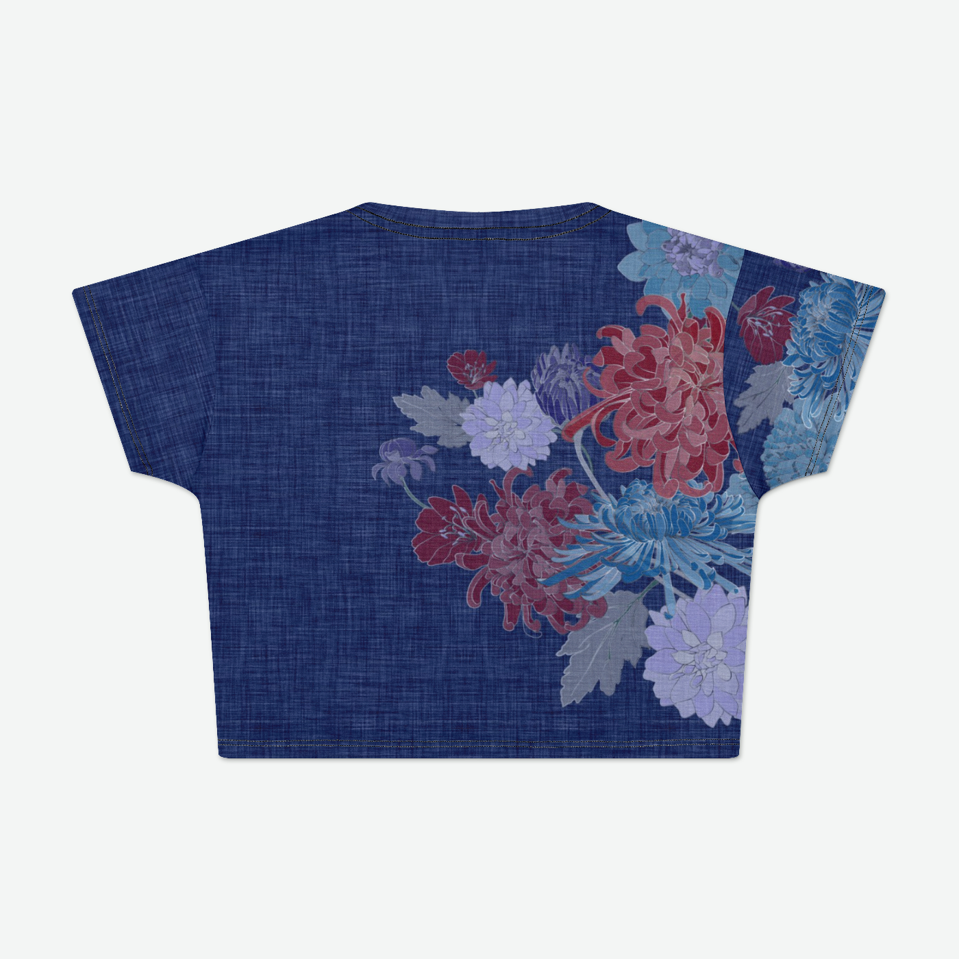 Kiku Bouquet Womens Crop Tshirt