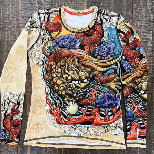 INKnBURN Womens Rogue Foo Dog Pullover (Vivid Colors)