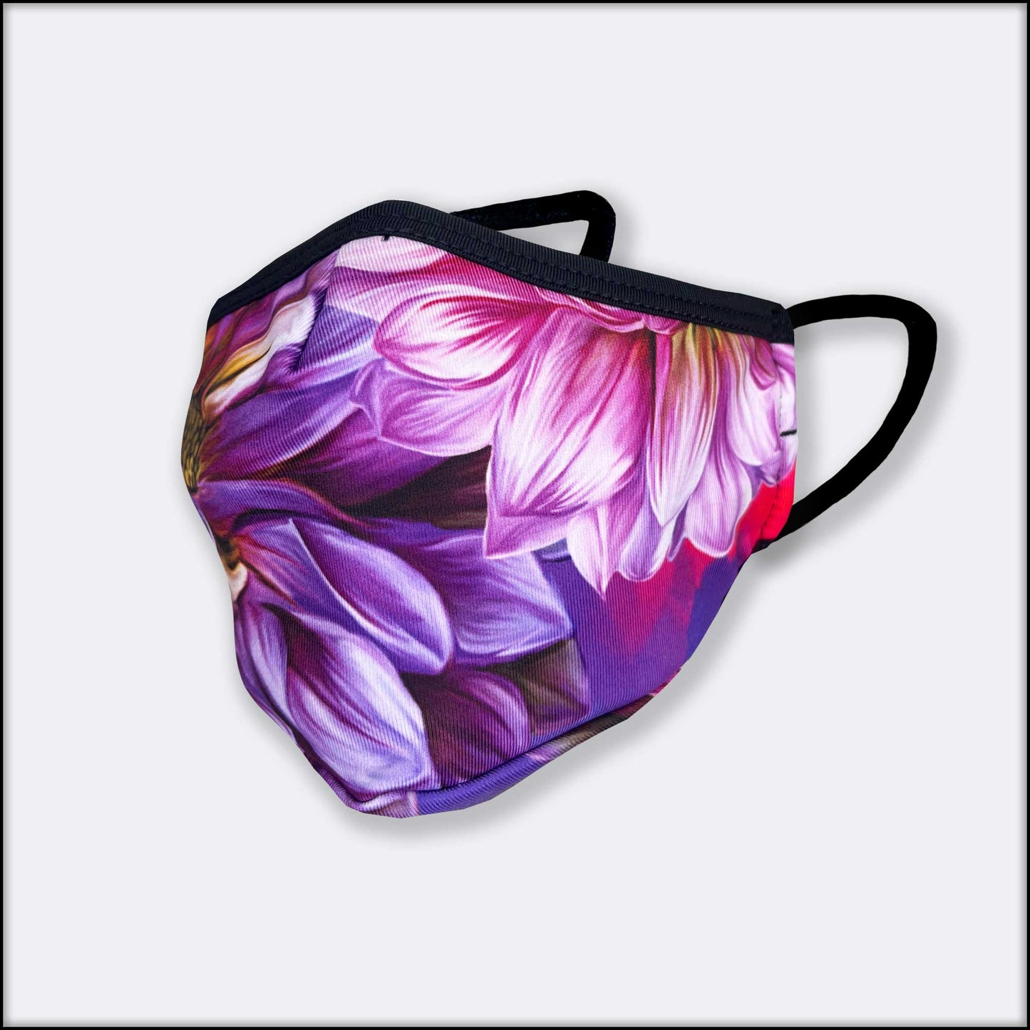 Purple Dahlia 3-Layer Mask