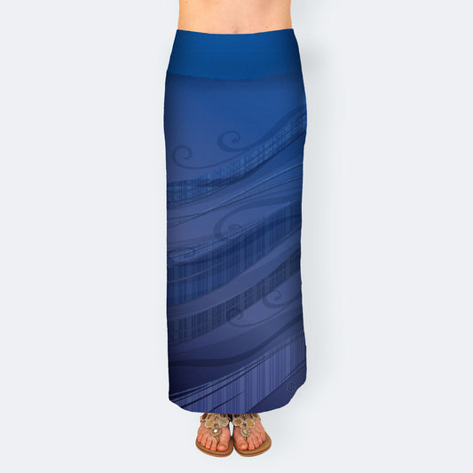 Blue Kaze Ankle Length Skirt